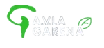 Logo con letras en blanco y fondo transparente de la AV La Garena